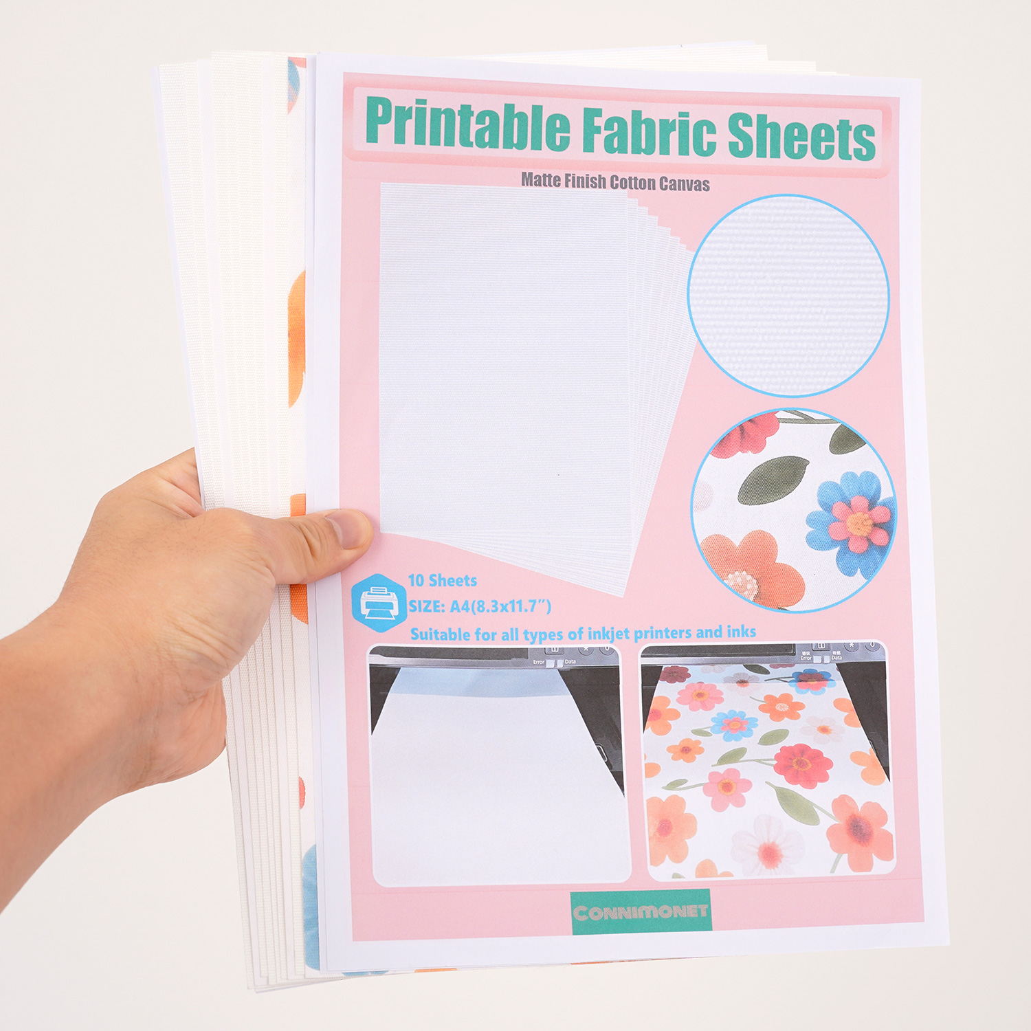Commercial Fabric Printing Machine - Tecido de lona de algodão branco