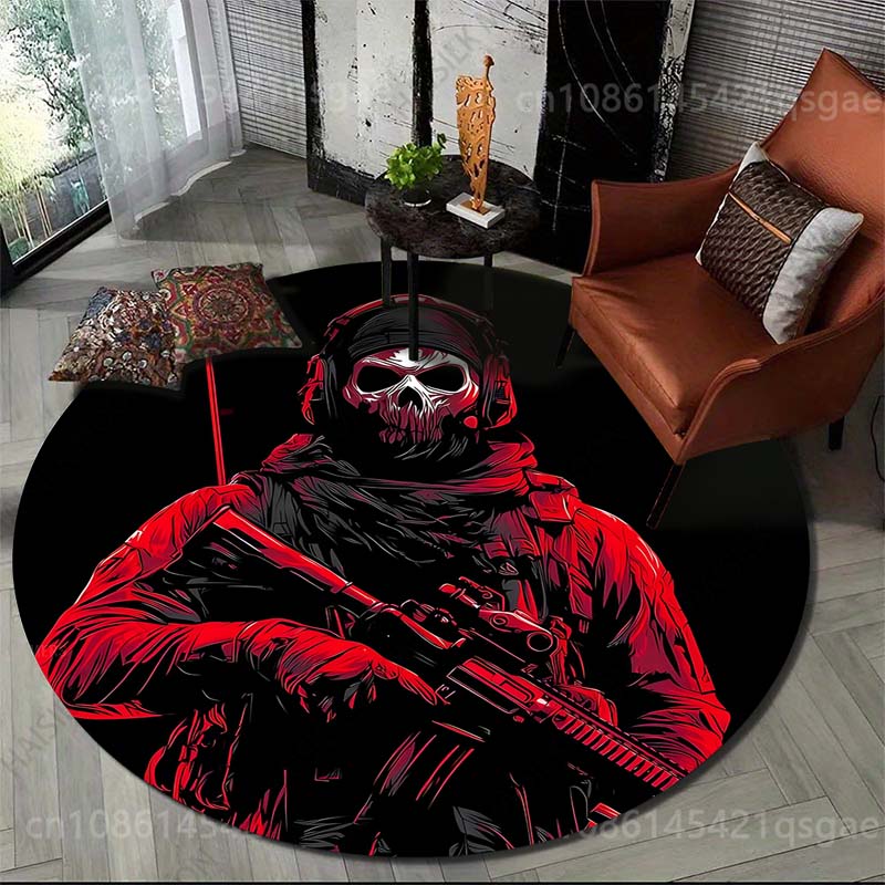 Commercial Printing Images - Tapete redondo com estampa de soldado