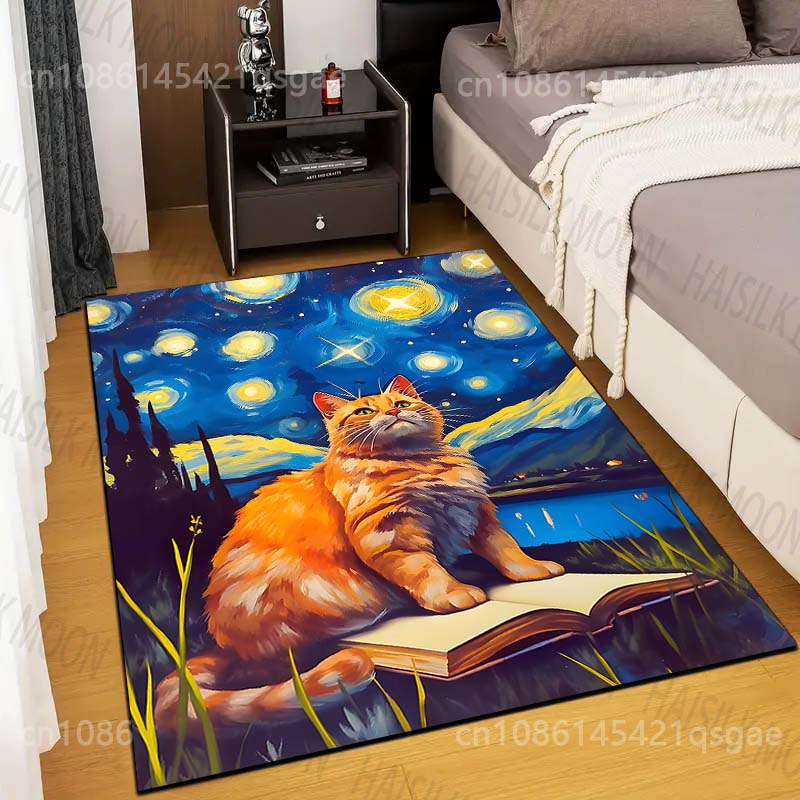 Printing On Commercial - Tapete com estampa de gato sentado