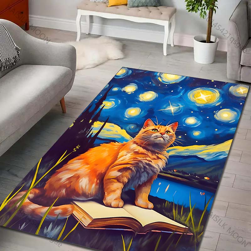 Tapete com estampa de gato sen - Printing On Commercial avaliação e preço